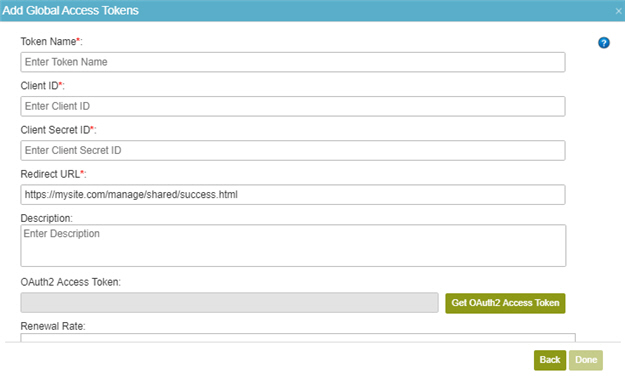 Google Drive Access Token screen