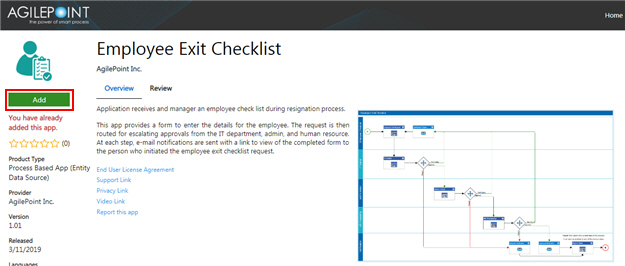 Add Employee Exit Checklist App