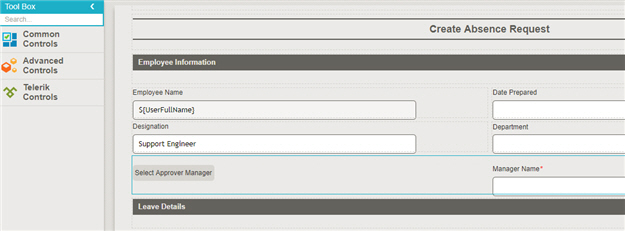 Create Absence Request eForm
