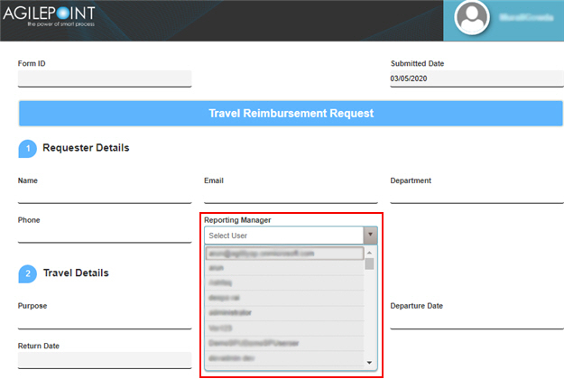 Travel Reimbursement form