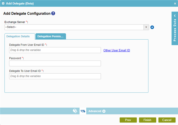 Add Delegate Configuration Delegation Details tab