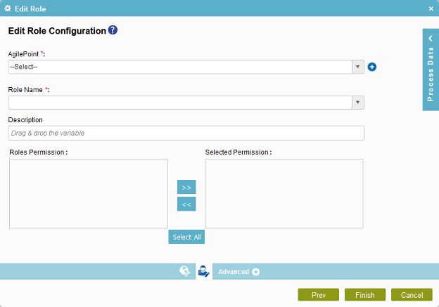 Edit Role Configuration screen