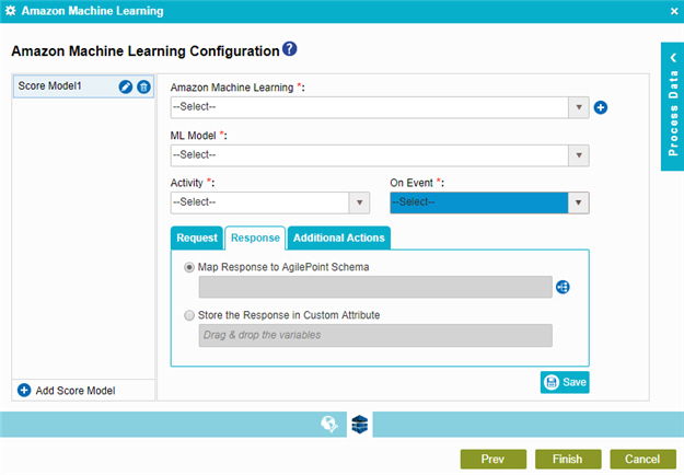 Amazon Machine Learning Configuration Response tab