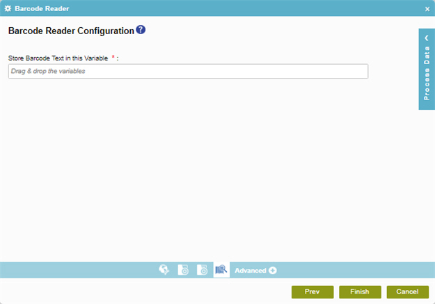 Barcode Reader Configuration screen