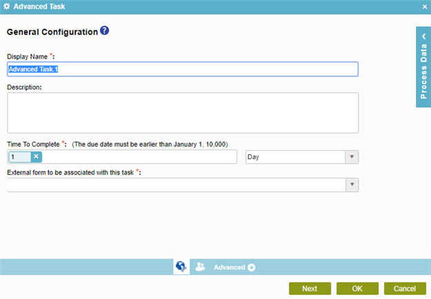 General Configuration screen