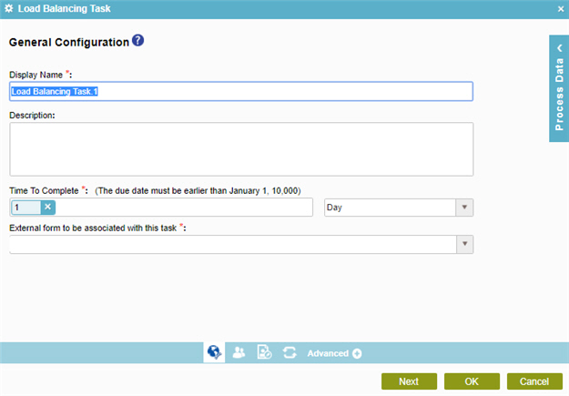 General Configuration screen