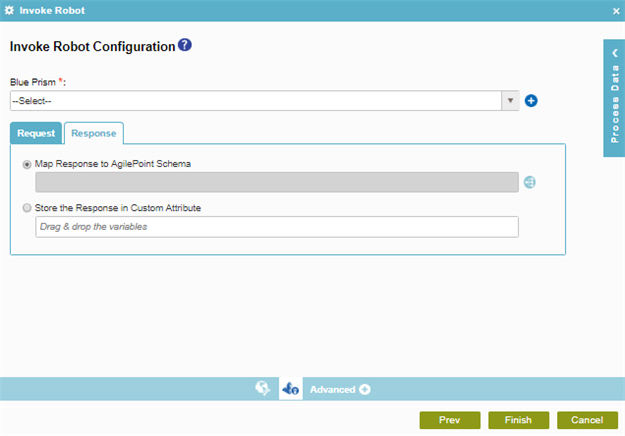 Invoke Robot Configuration Response tab