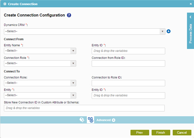 Create Connection Configuration screen