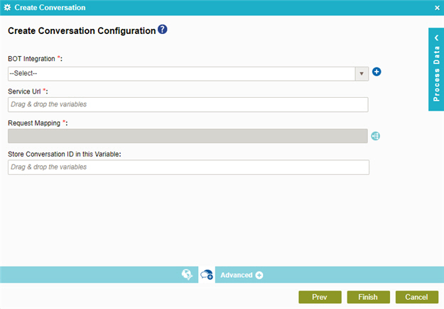 Create Conversation Configuration screen