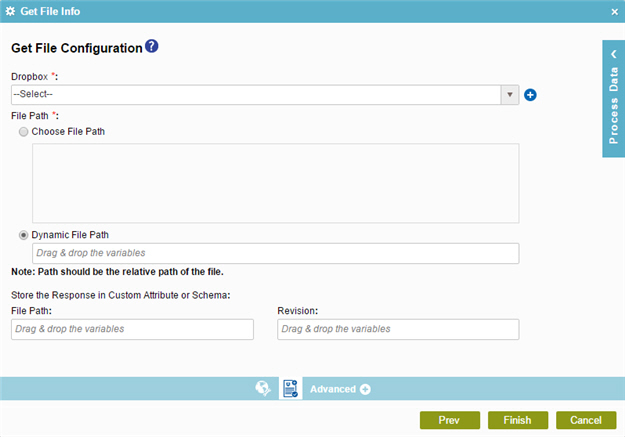 Get File Configuration screen