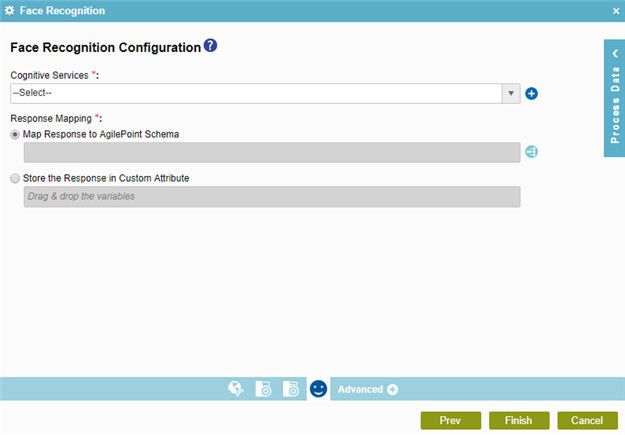 Face Recognition Configuration screen