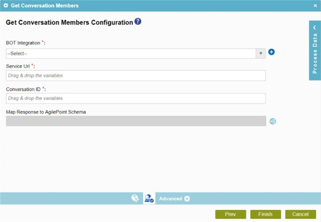 Get Conversation Members Configuration screen