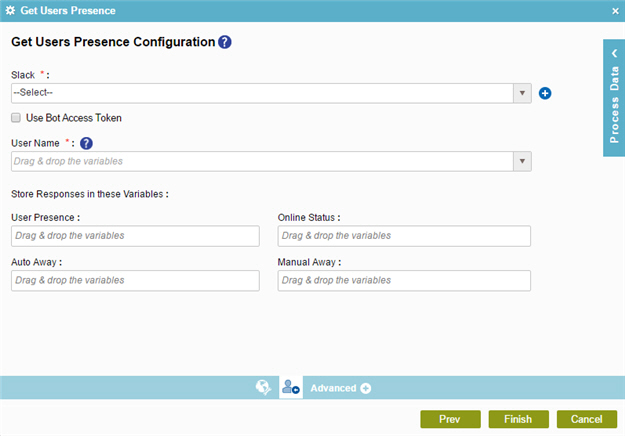 Get Users Presence Configuration screen