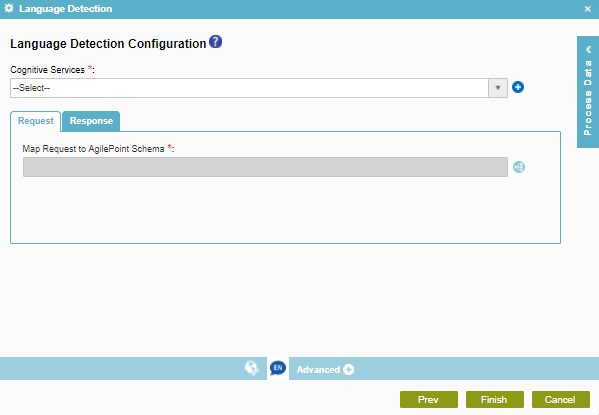 Language Detection Configuration Request tab