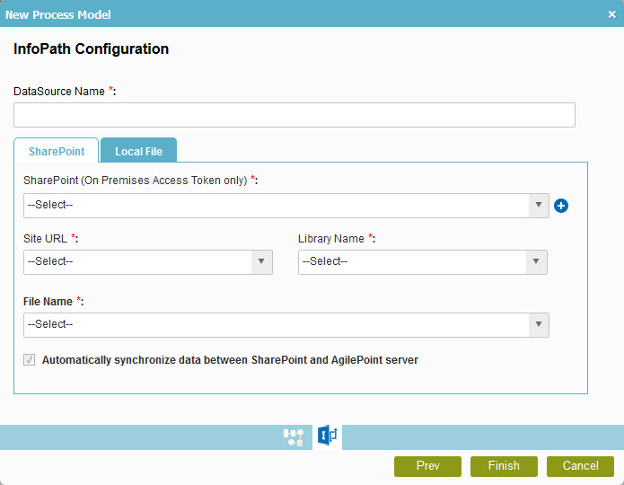 InfoPath Configuration screen