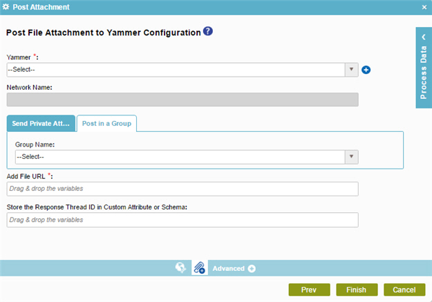 Post File Attachment to Yammer Configuration Post in a Group tab