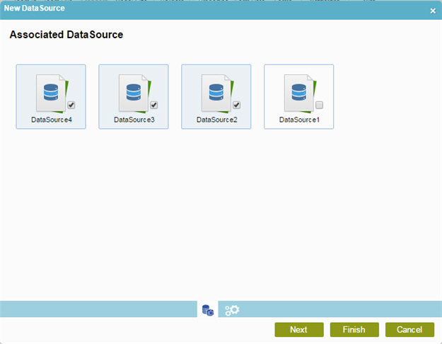 Associated Data Source screen