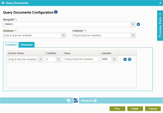 Query Documents Configuration Condition tab