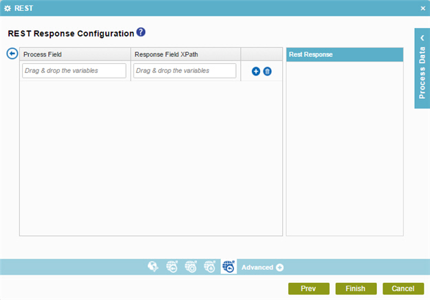 REST Response Configuration Ad Hoc Mapping screen