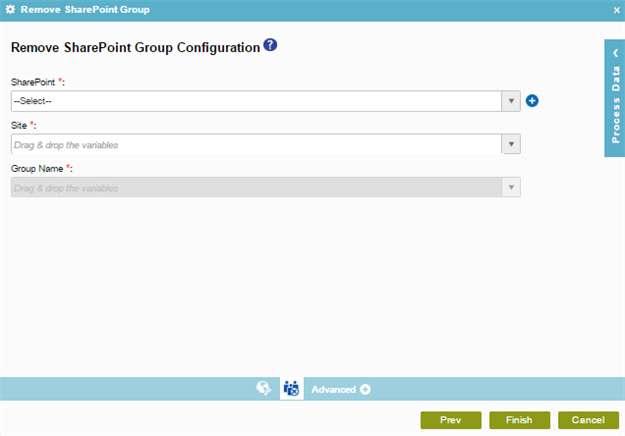 Remove SharePoint Group Configuration screen