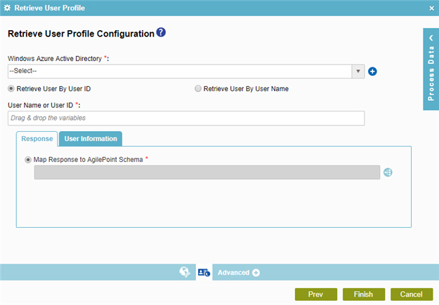 Retrieve User Profile Configuration Response tab