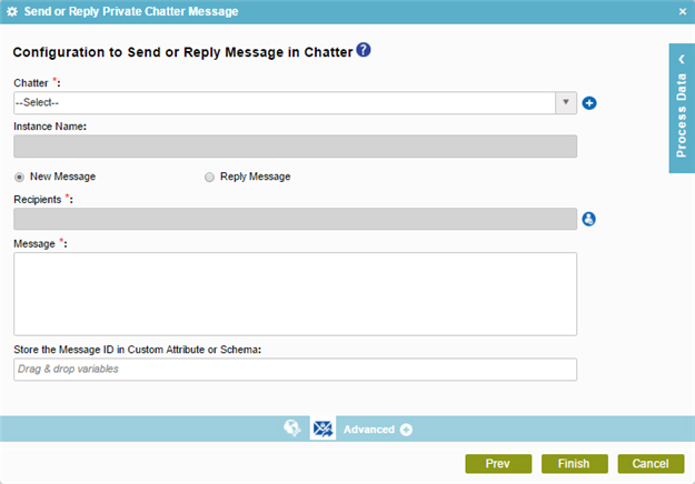 Configuration to Send or Reply Message in Chatter screen