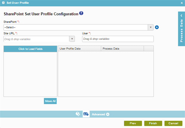 SharePoint Set User Profile Configuration screen