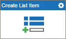 Create List Item activity