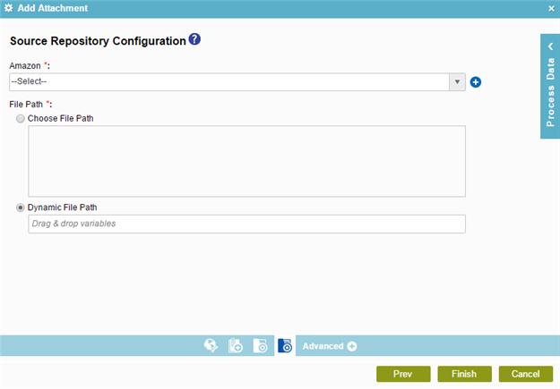 Source Repository Configuration screen Amazon S3