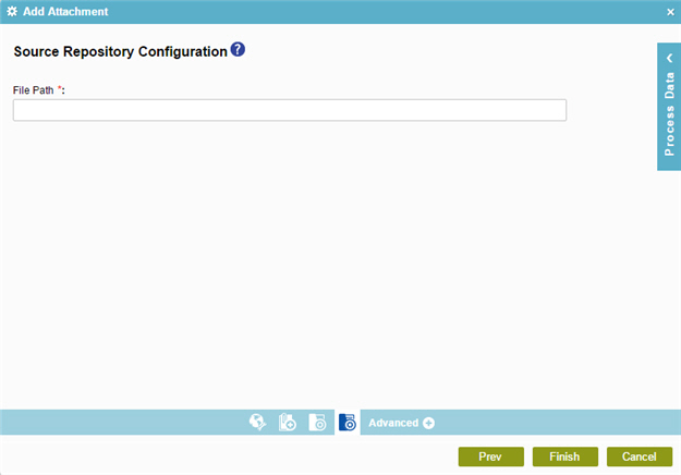 Source Repository Configuration screen File System