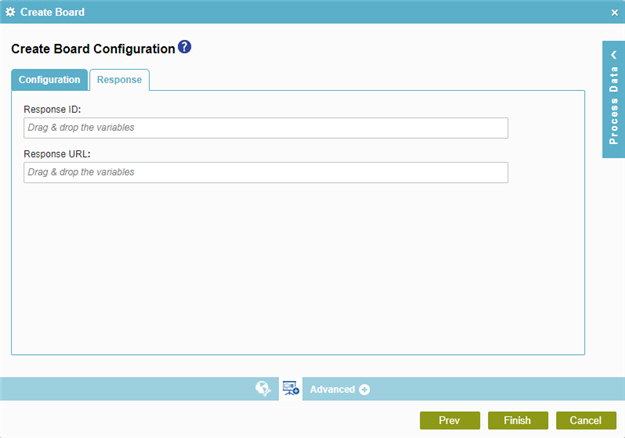 Create Board Configuration Response tab