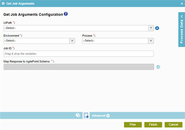 Get Job Status Configuration screen