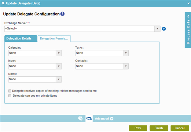 Update Delegate Configuration Delegation Permissions tab