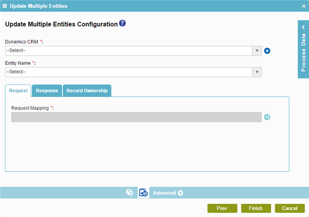 Update Multiple Entities Configuration Request tab