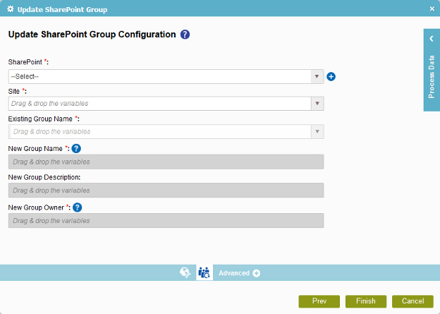 Update SharePoint Group Configuration screen