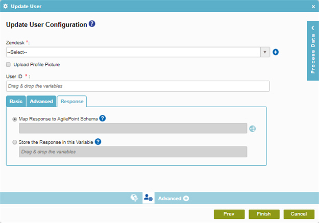 Update User Configuration Response tab