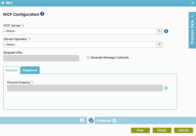 WCF Configuration screen