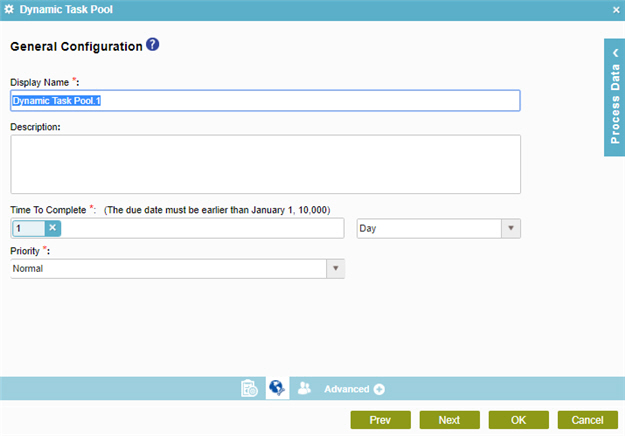 General Configuration screen