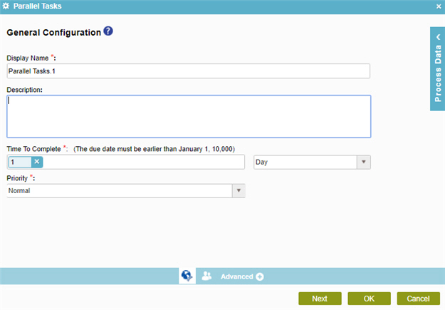 General Configuration screen