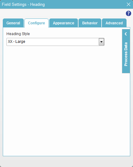 Configure tab