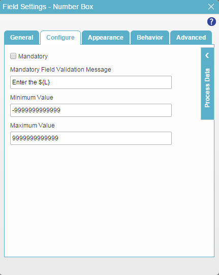 Configure tab