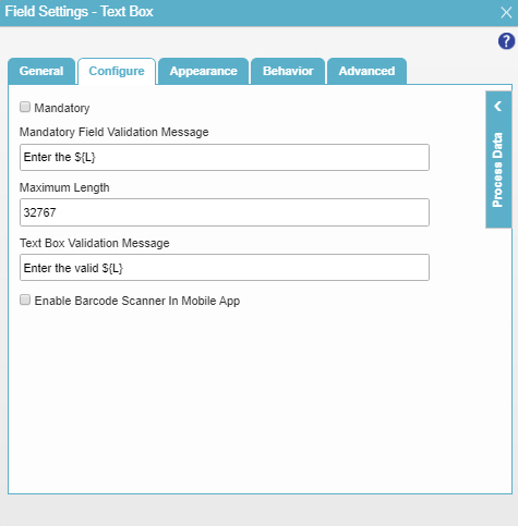 Configure tab