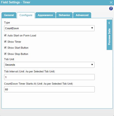 Configure tab