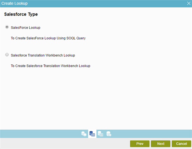 Salesforce Type screen