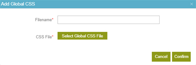 Add Global CSS screen