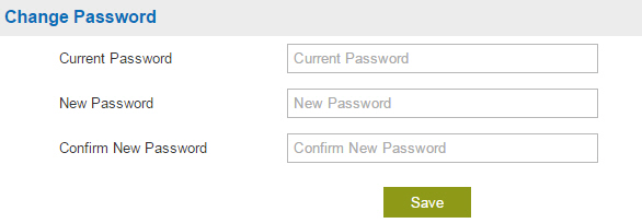 Change Password screen