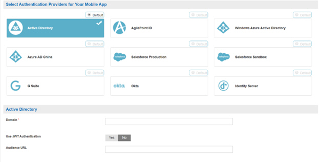 Active Directory Configuration screen