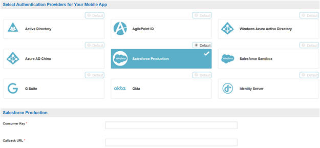 Salesforce Configuration screen