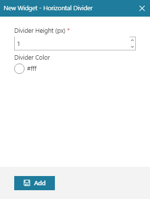 Horizontal Divider Widget screen