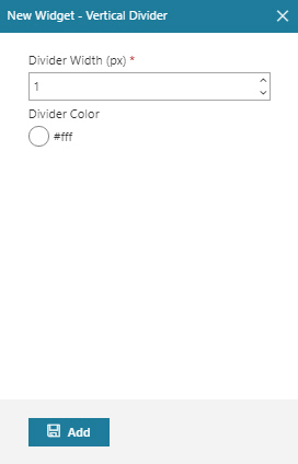 Vertical Divider Widget screen